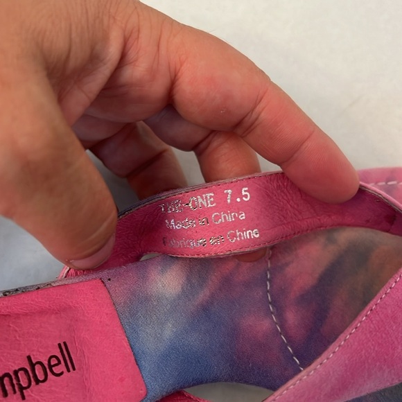 Y2K JEFFREY CAMPBELL COLORFUL TIE-DYE LEATHER  KITTEN HEELS 7.5 - Picture 12 of 16